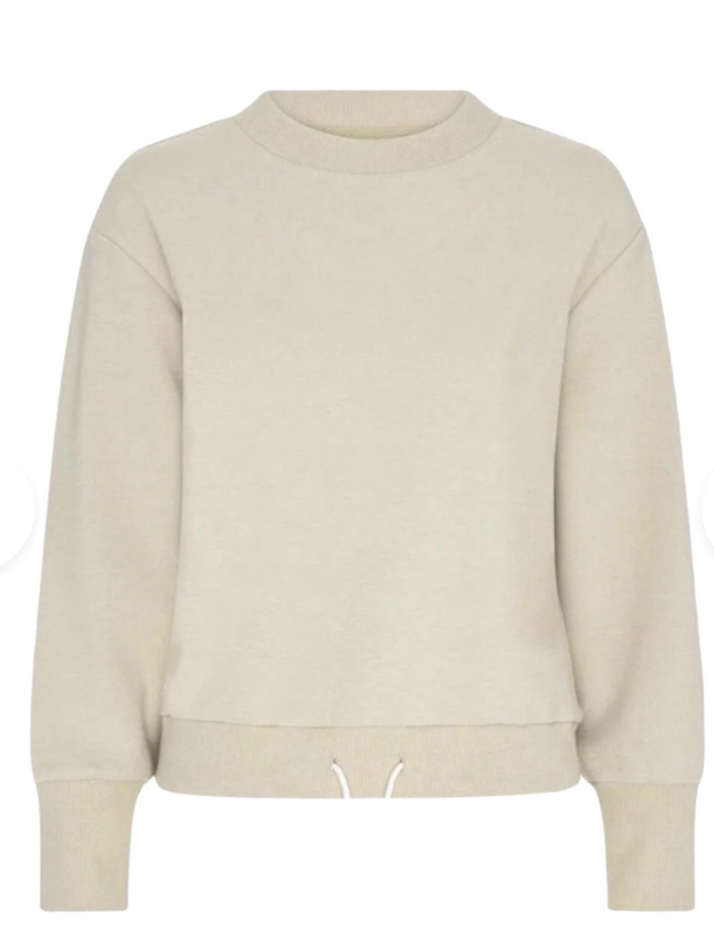 Varley Edith Cream Crewneck Drawstring Sweatshirt